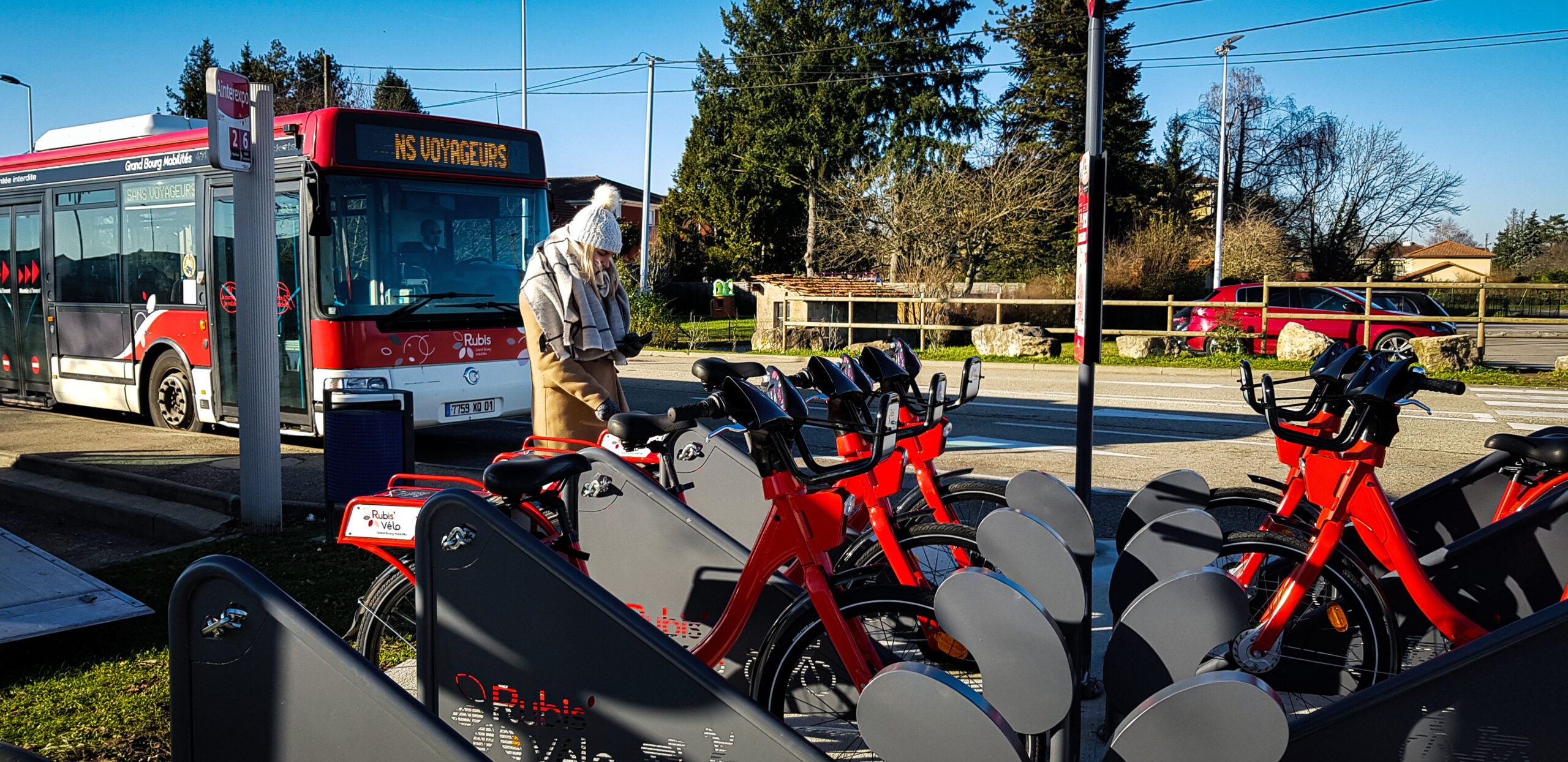 Vélo en libre-service RubiVélo à Bourg-en Bresse propulsé par Ecovelo