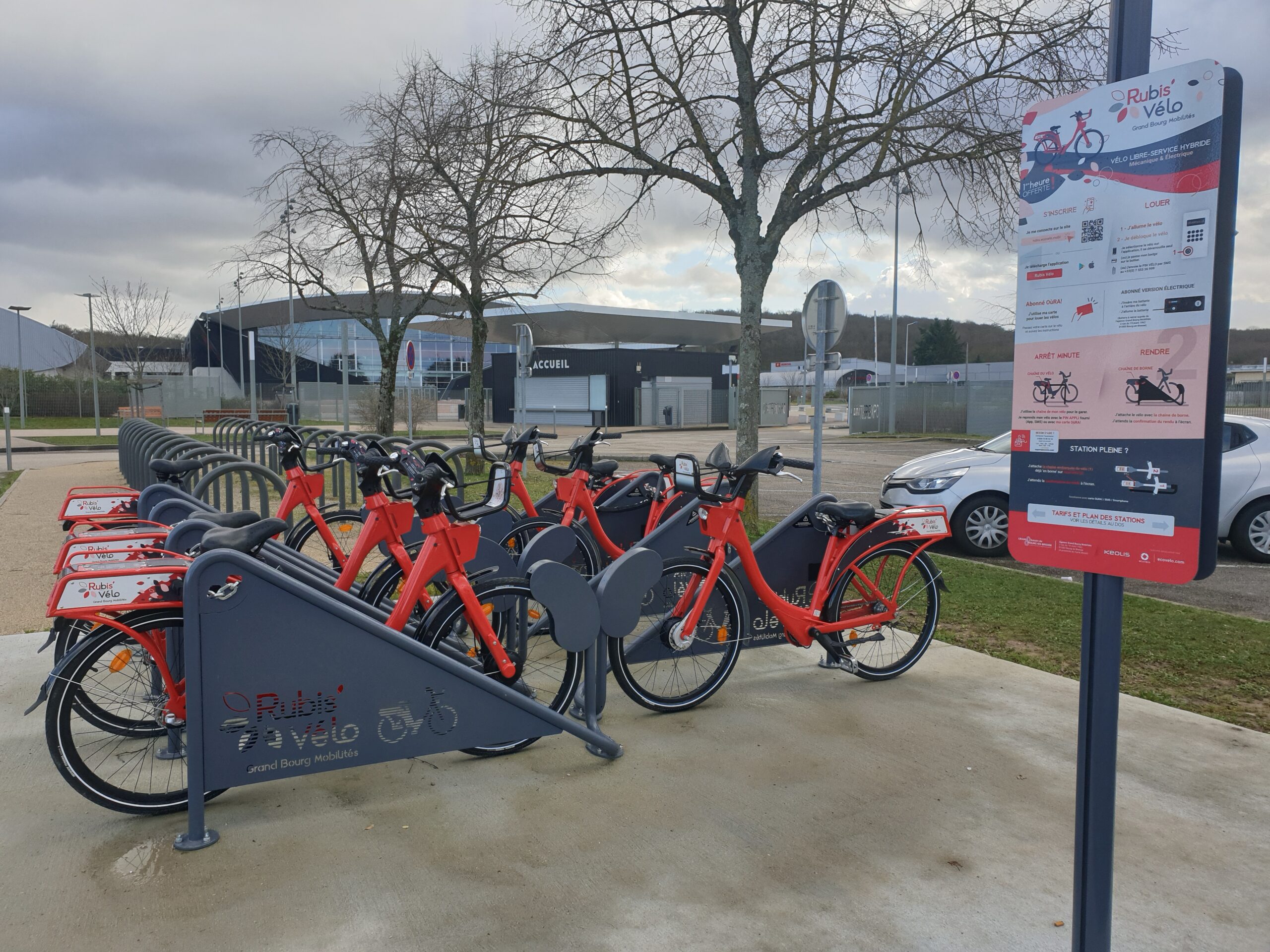 Vélo en libre-service RubiVélo à Bourg-en Bresse propulsé par Ecovelo