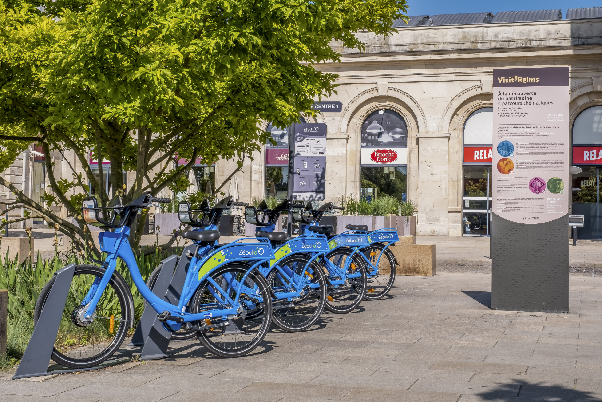 Service de vélo en libre-service Zébullo à Reims propulsé par Ecovelo