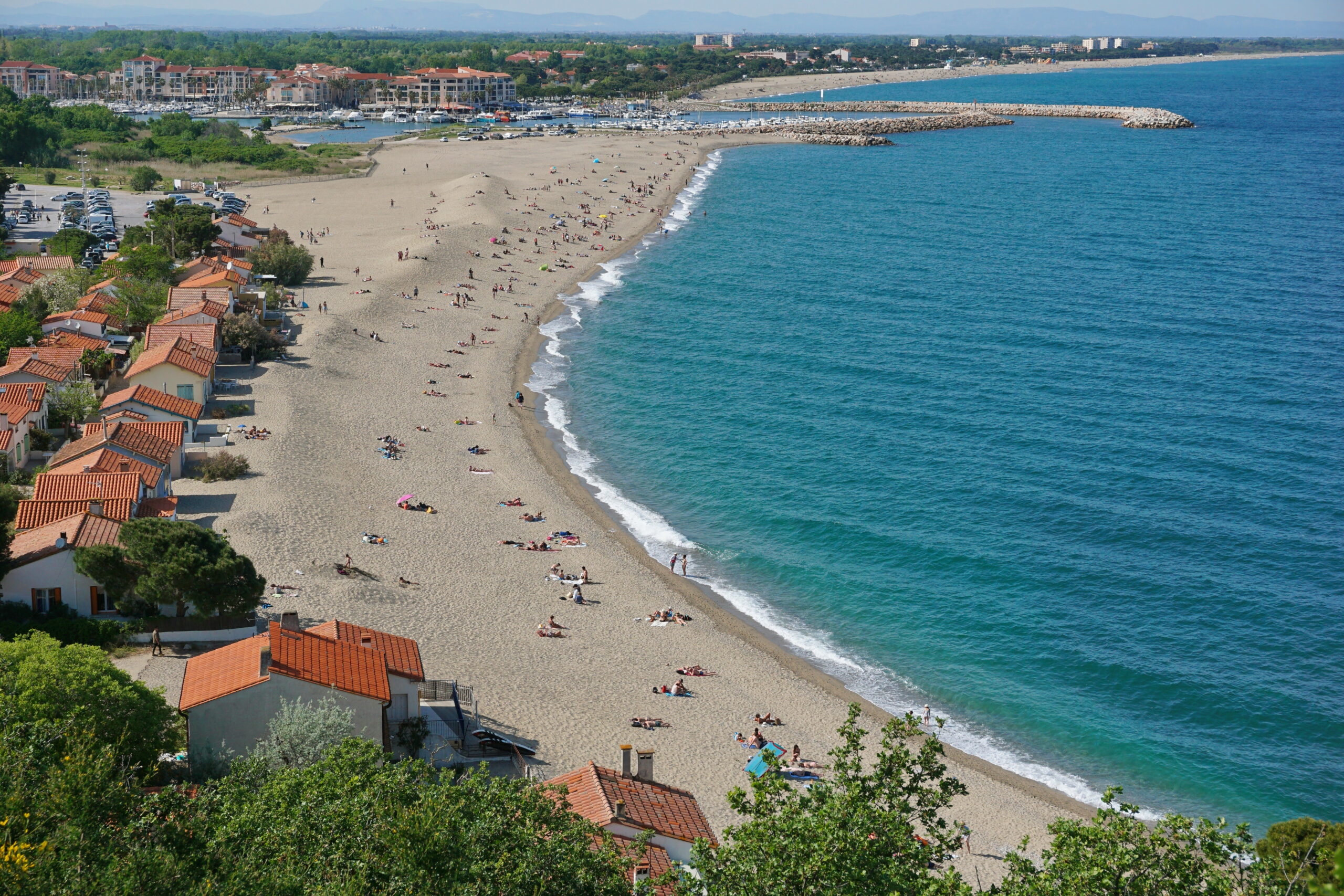 Vue sur le bord de mer à Argelès-sur-mer