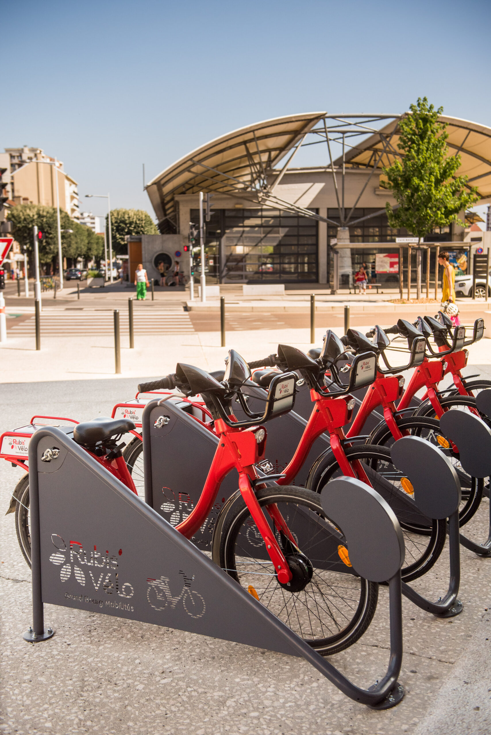 Vélo en libre-service RubiVélo à Bourg-en Bresse propulsé par Ecovelo