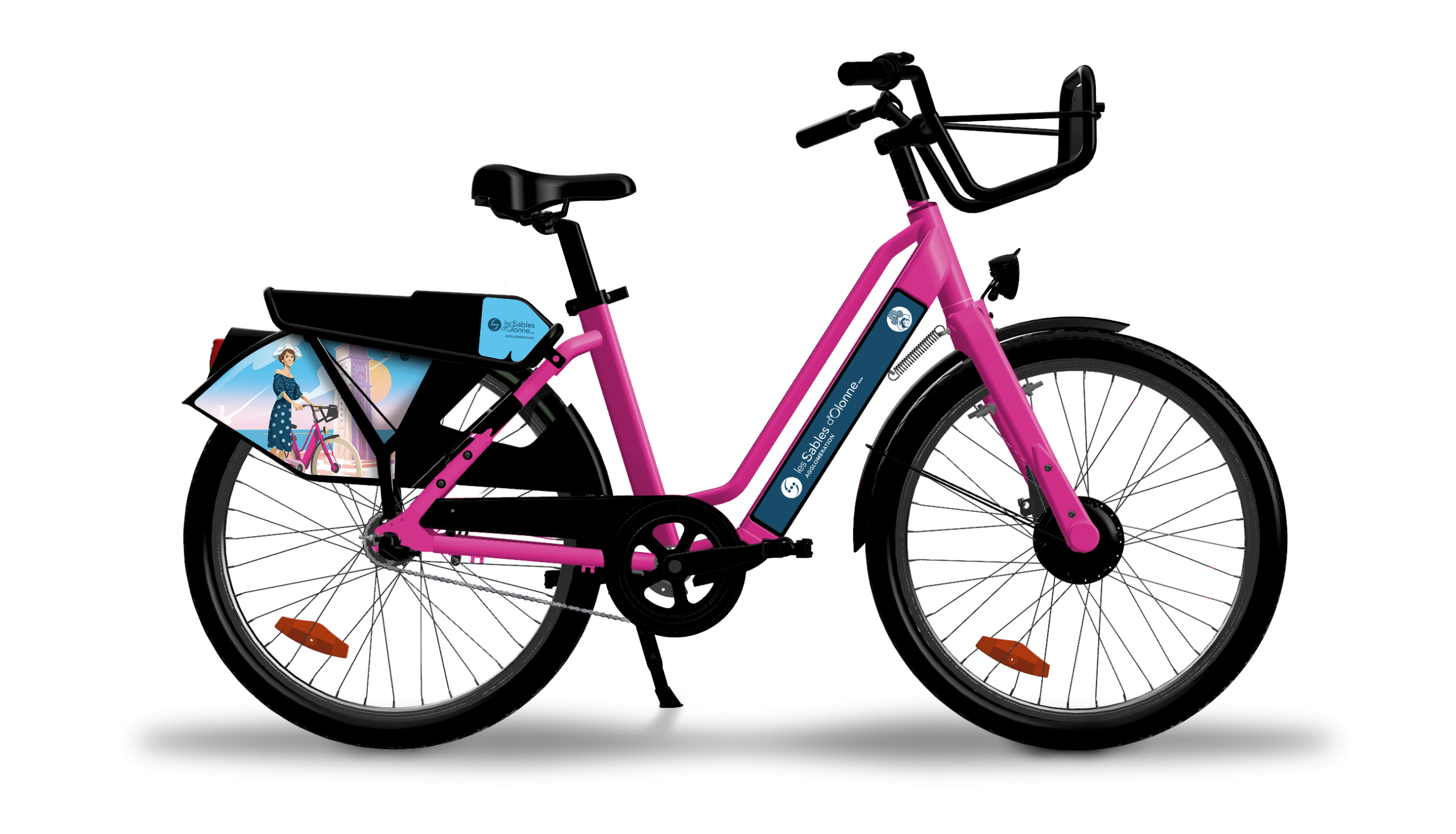 Les petites reines, les vélos en libre-service des Sables d'Olonne en Vendée.