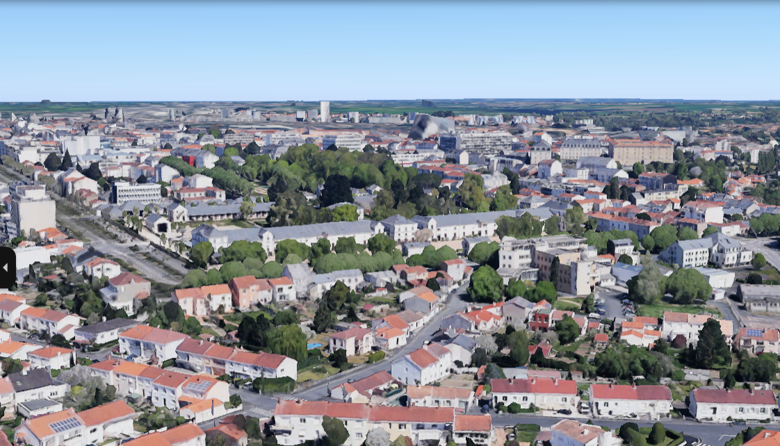 Vue aérienne de la ville de La Roche-sur-Yon