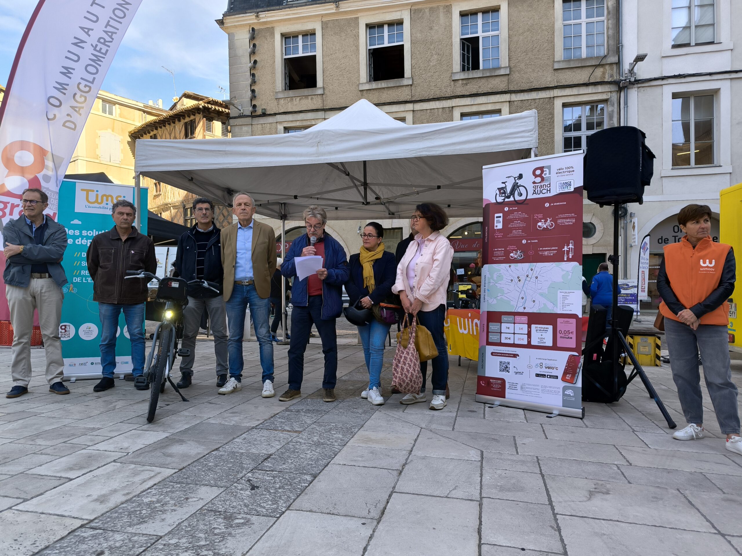 Inauguration publique des vélos en libre-service du Grand Auch